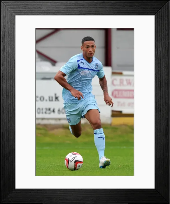 Framed Print : Jordan Clarke in Action: Coventry City's Pre-Season Clash against Accrington Stanley at Crown Ground