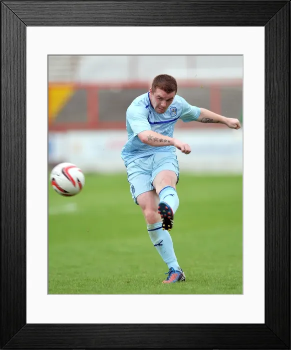 Framed Print : John Fleck Leads Coventry City in Pre-Season Friendly at Accrington Stanley's Crown Ground