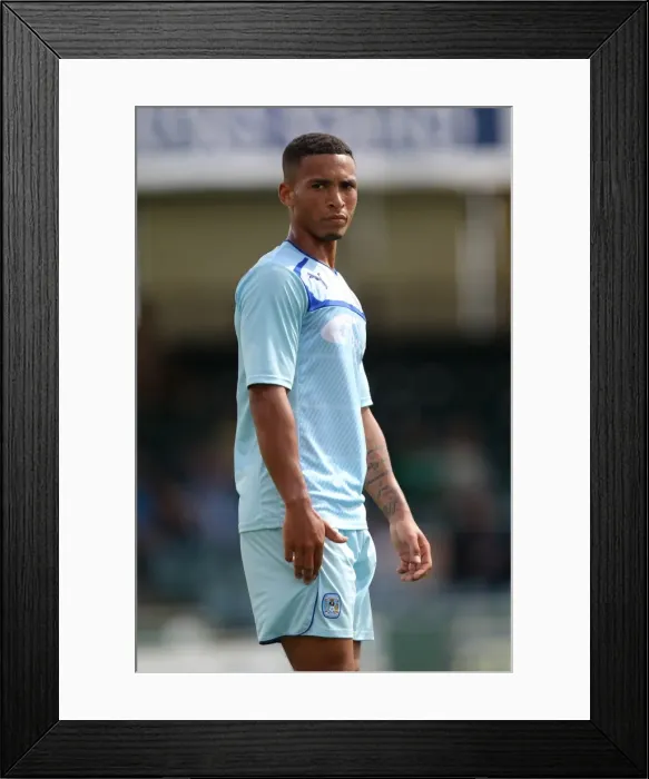 Framed Print : Jordan Clarke in Action: Coventry City vs. Bristol Rovers - Pre-Season Clash Framed Print : Jordan Clarke in Action: Coventry City vs. Bristol Rovers - Pre-Season Clash