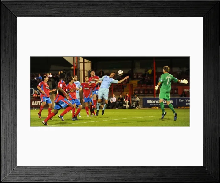 Framed Print : Penalty Drama: Coventry City's Controversial Spot-Kick at Dagenham and Redbridge (Capital One Cup 2012) Framed Print : Penalty Drama: Coventry City's Controversial Spot-Kick at Dagenham and Redbridge (Capital One Cup 2012)