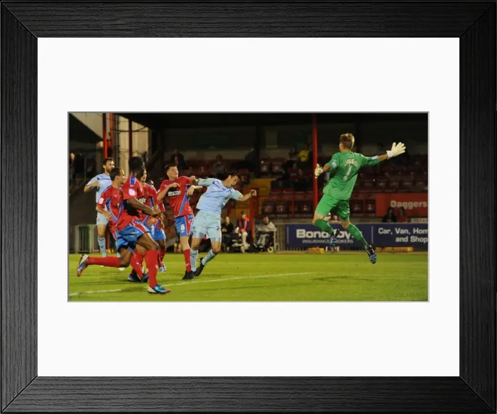 Framed Print : Controversial Penalty and Dramatic Shootout: Coventry City's Victory over Dagenham and Redbridge in the Capital One Cup Framed Print : Controversial Penalty and Dramatic Shootout: Coventry City's Victory over Dagenham and Redbridge in the Capital One Cup
