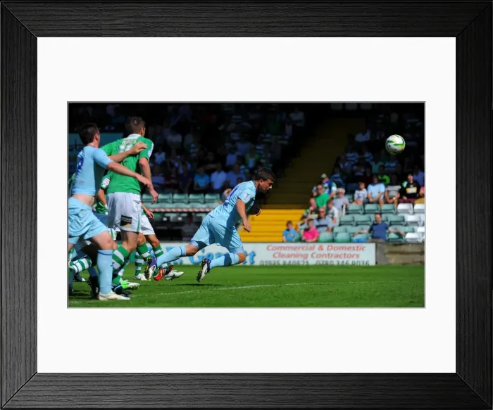 Framed Print : Cody McDonald Scores the Winning Goal: Coventry City's Triumph over Yeovil Town in Npower League One (August 18, 2012) Framed Print : Cody McDonald Scores the Winning Goal: Coventry City's Triumph over Yeovil Town in Npower League One (August 18, 2012)