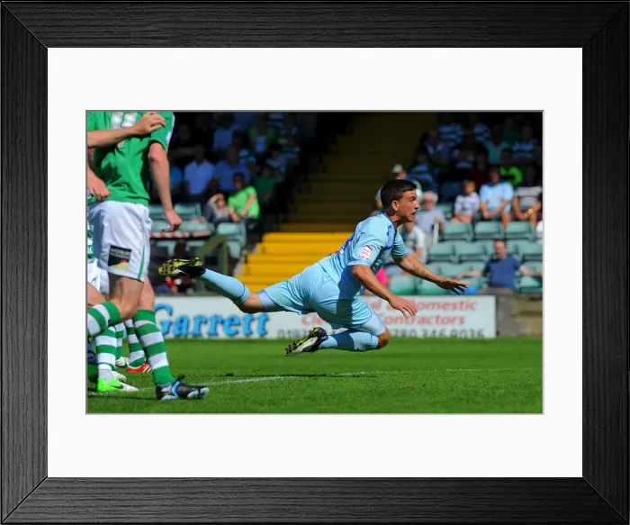 Framed Print : Cody McDonald Scores for Coventry City in Npower League One Match against Yeovil Town at Huish Park