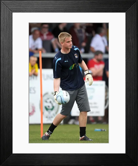 Framed Print : Lee Burge in Pre-Season Action at Nuneaton Town's Liberty Way Stadium: Coventry City FC Goalkeeper