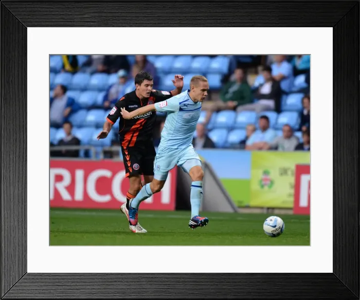 Framed Print : Clash of the Titans: McAllister vs. Hussey in Coventry City vs Sheffield United Npower League One Showdown Framed Print : Clash of the Titans: McAllister vs. Hussey in Coventry City vs Sheffield United Npower League One Showdown