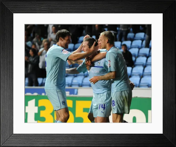 Framed Print : Stephen Elliott's First Goal for Coventry City: A Moment of Triumph vs Sheffield United (2012) Framed Print : Stephen Elliott's First Goal for Coventry City: A Moment of Triumph vs Sheffield United (2012)
