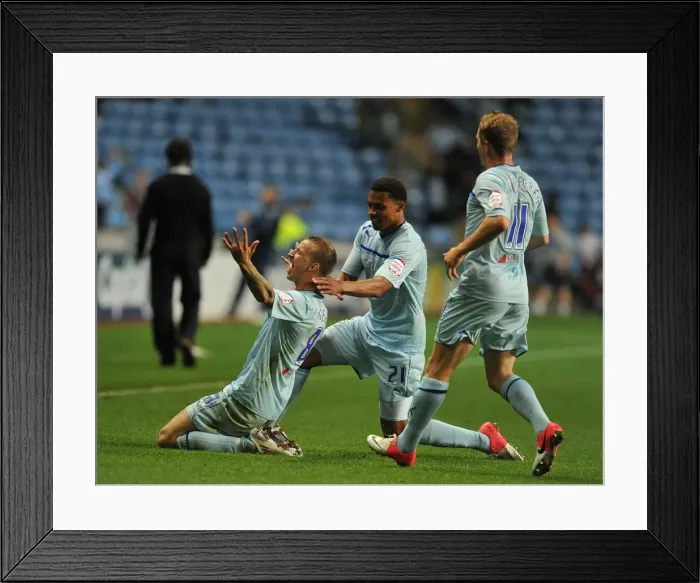 Framed Print : Carl Baker's Hat-Trick: Coventry City Stuns Birmingham City in Capital One Cup Second Round (28-08-2012) Framed Print : Carl Baker's Hat-Trick: Coventry City Stuns Birmingham City in Capital One Cup Second Round (28-08-2012)
