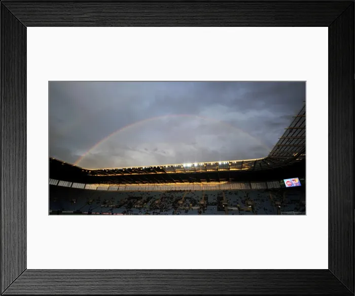 Framed Print : Capital One Cup Second Round: Coventry City vs Birmingham City Under a Rainbow at Ricoh Arena Framed Print : Capital One Cup Second Round: Coventry City vs Birmingham City Under a Rainbow at Ricoh Arena