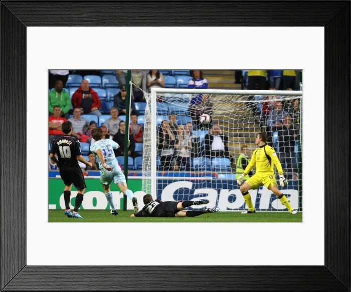 Framed Print : Kevin Kilbane Scores the Second Goal: Coventry City vs Birmingham City in Capital One Cup (2012) Framed Print : Kevin Kilbane Scores the Second Goal: Coventry City vs Birmingham City in Capital One Cup (2012)