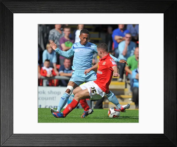 Framed Print : Clash at Gresty Road: A Battle Between Jordan Clarke and Harry Bunn, Coventry City vs. Crewe Alexandra, Football League One Framed Print : Clash at Gresty Road: A Battle Between Jordan Clarke and Harry Bunn, Coventry City vs. Crewe Alexandra, Football League One