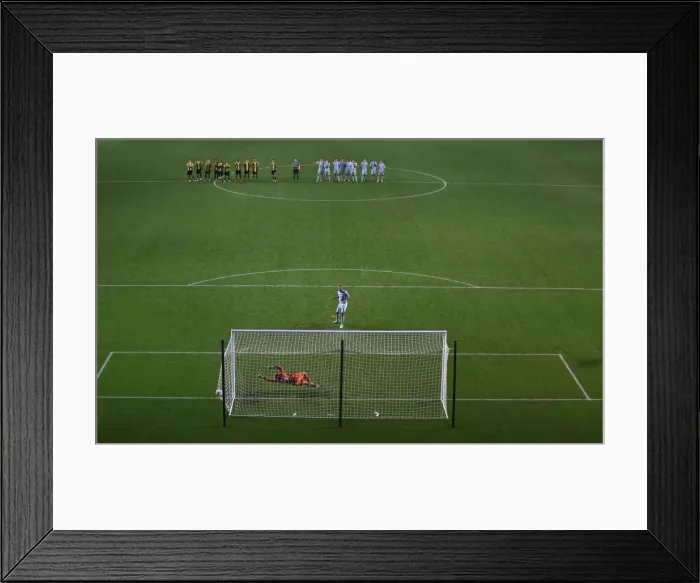 Framed Print : Billy Daniels Scores the Winning Penalty for Coventry City in Johnstones Paint Trophy Northern Final Against Burton Albion Framed Print : Billy Daniels Scores the Winning Penalty for Coventry City in Johnstones Paint Trophy Northern Final Against Burton Albion