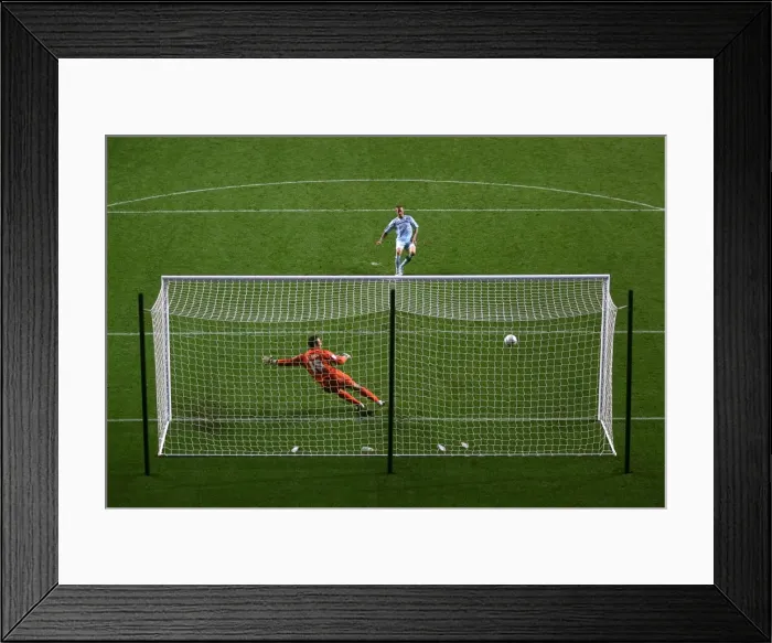 Framed Print : Carl Baker's Decisive Penalty: Coventry City's Johnstones Paint Trophy Victory over Burton Albion Framed Print : Carl Baker's Decisive Penalty: Coventry City's Johnstones Paint Trophy Victory over Burton Albion