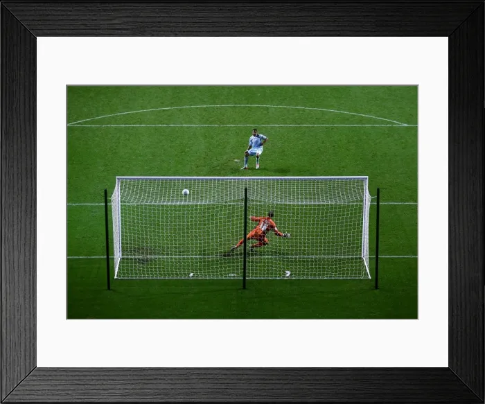 Framed Print : Coventry City's Stephen Elliott Scores Decisive Penalty in Johnstones Paint Trophy Shootout Win Against Burton Albion (September 4, 2012) Framed Print : Coventry City's Stephen Elliott Scores Decisive Penalty in Johnstones Paint Trophy Shootout Win Against Burton Albion (September 4, 2012)
