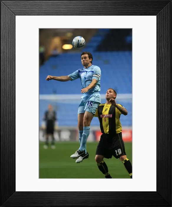 Framed Print : Intense Rivalry: Kilbane vs Kee in the Johnstones Paint Trophy - Coventry City vs Burton Albion Framed Print : Intense Rivalry: Kilbane vs Kee in the Johnstones Paint Trophy - Coventry City vs Burton Albion