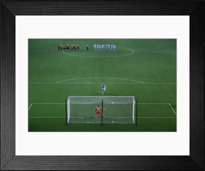 Framed Print : Coventry City FC: Billy Daniels Scores the Winning Penalty to Claim Johnstones Paint Trophy against Burton Albion Framed Print : Coventry City FC: Billy Daniels Scores the Winning Penalty to Claim Johnstones Paint Trophy against Burton Albion