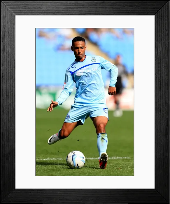 Framed Print : Coventry City's Jordan Clarke in Action Against Stevenage (September 9, 2012, Ricoh Arena) Framed Print : Coventry City's Jordan Clarke in Action Against Stevenage (September 9, 2012, Ricoh Arena)