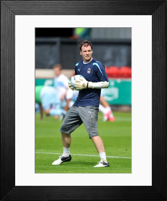 Framed Print : Joe Murphy: Coventry City's Unyielding Guardian at Gresty Road (01-09-2012)