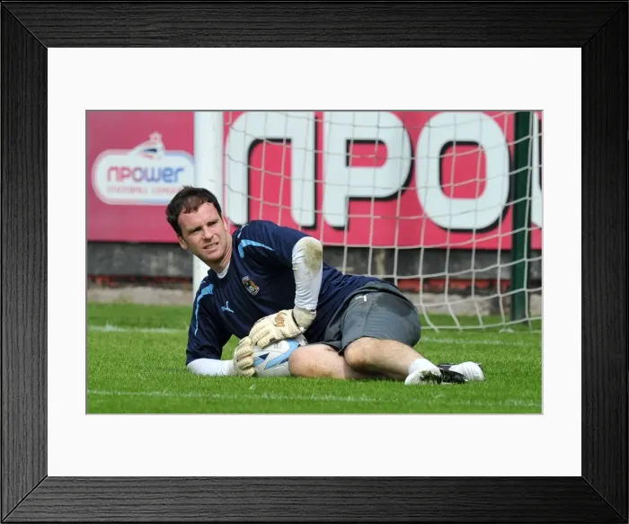 Framed Print : Joe Murphy: Coventry City Goalkeeper on Guard at Gresty Road (Crewe Alexandra vs Coventry City, September 1, 2012)