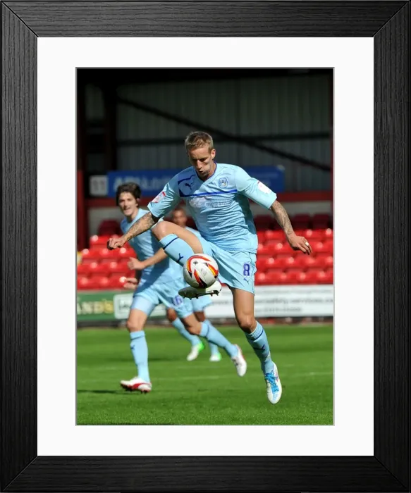 Framed Print : Carl Baker Leads Coventry City Charge in Npower League One Clash at Crewe Alexandra (September 1, 2012) Framed Print : Carl Baker Leads Coventry City Charge in Npower League One Clash at Crewe Alexandra (September 1, 2012)
