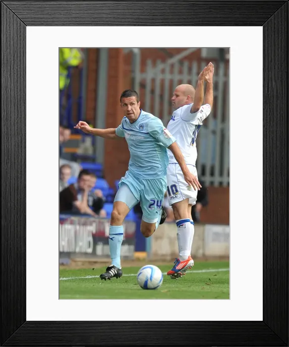 Framed Print : Battle at Prenton Park: Wood vs. Robinson - Coventry City's Clash with Tranmere Rovers (Football League One) Framed Print : Battle at Prenton Park: Wood vs. Robinson - Coventry City's Clash with Tranmere Rovers (Football League One)