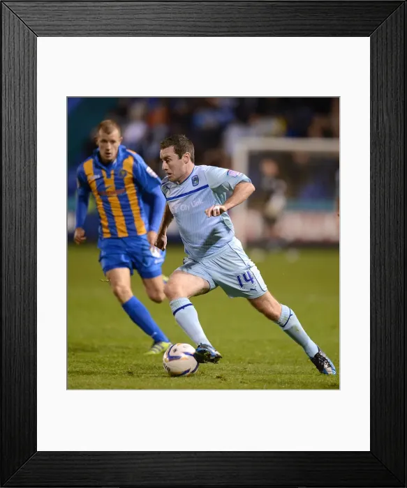 Framed Print : npower League One - Shrewsbury Town v Coventry City - Greenhous Meadow Framed Print : npower League One - Shrewsbury Town v Coventry City - Greenhous Meadow