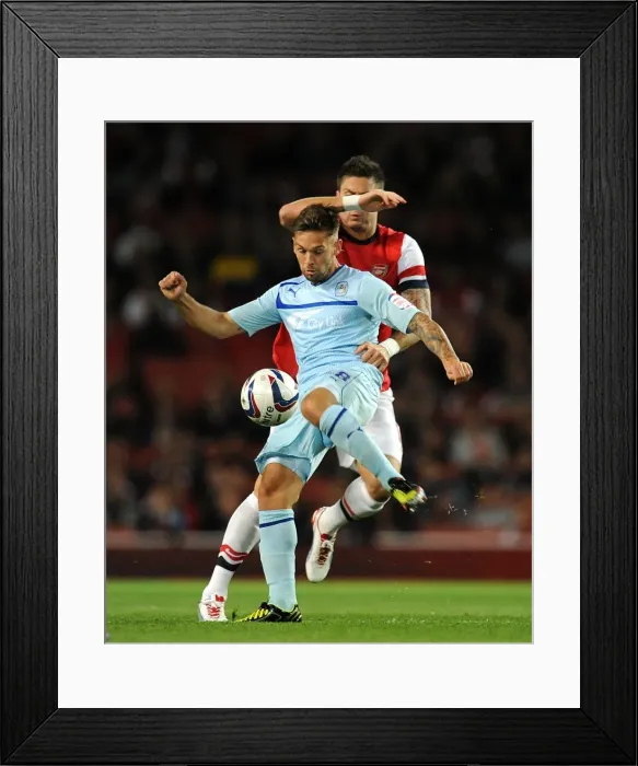 Framed Print : Capital One Cup Showdown: A Clash of Stars - Bailey vs Giroud Framed Print : Capital One Cup Showdown: A Clash of Stars - Bailey vs Giroud