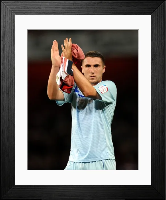 Framed Print : Callum Ball Honors Coventry City Fans After Shocking Arsenal Cup Upset