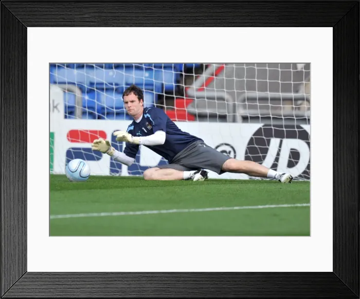Framed Print : Joe Murphy: Coventry City Goalkeeper's Focused Pre-Match Routine at Oldham Athletic's Boundary Park (Npower League One) Framed Print : Joe Murphy: Coventry City Goalkeeper's Focused Pre-Match Routine at Oldham Athletic's Boundary Park (Npower League One)