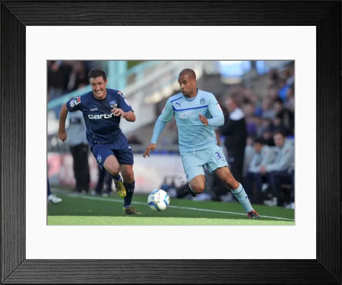 Framed Print : Clash at Boundary Park: Byrne vs. McGoldrick - Npower League One Battle Framed Print : Clash at Boundary Park: Byrne vs. McGoldrick - Npower League One Battle