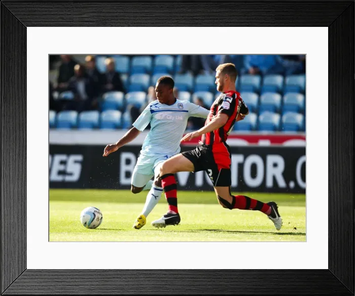 Framed Print : Battle for the Ball: Coventry City vs. Bournemouth in Football League One