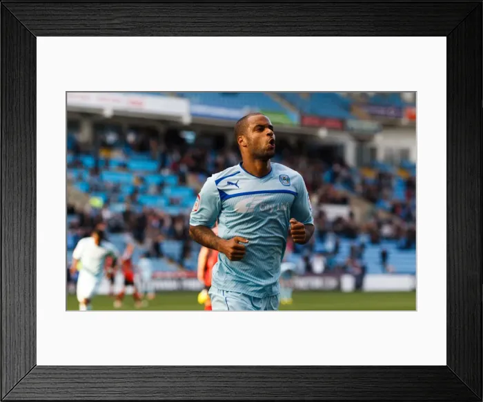 Framed Print : David McGoldrick's Solo Strike: Coventry City's Narrow Victory Over Bournemouth in Football League One Framed Print : David McGoldrick's Solo Strike: Coventry City's Narrow Victory Over Bournemouth in Football League One