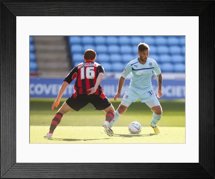 Framed Print : Intense Rivalry: Coventry City vs Bournemouth in Npower Football League One at Ricoh Arena Framed Print : Intense Rivalry: Coventry City vs Bournemouth in Npower Football League One at Ricoh Arena
