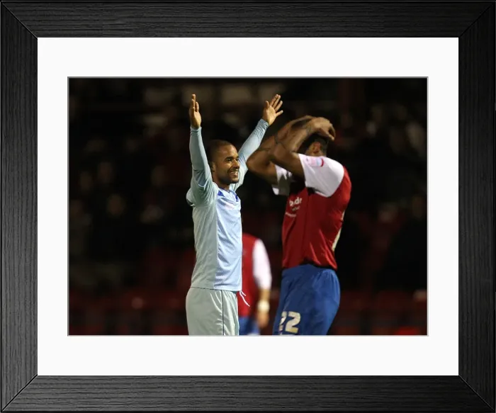 Framed Print : David McGoldrick's First Goal: Coventry City's Triumph in Johnstones Paint Trophy vs York City Framed Print : David McGoldrick's First Goal: Coventry City's Triumph in Johnstones Paint Trophy vs York City