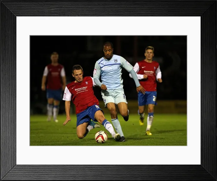 Framed Print : Johnstones Paint Trophy Showdown: McGoldrick vs. Kerr - York City vs. Coventry City Framed Print : Johnstones Paint Trophy Showdown: McGoldrick vs. Kerr - York City vs. Coventry City
