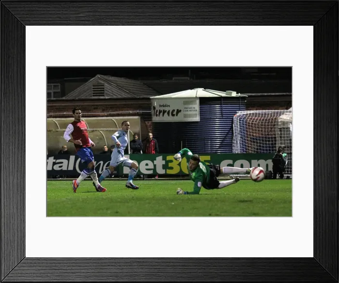 Framed Print : Chris Hussey Scores Coventry City's Fourth Goal in Johnstone's Paint Trophy Match