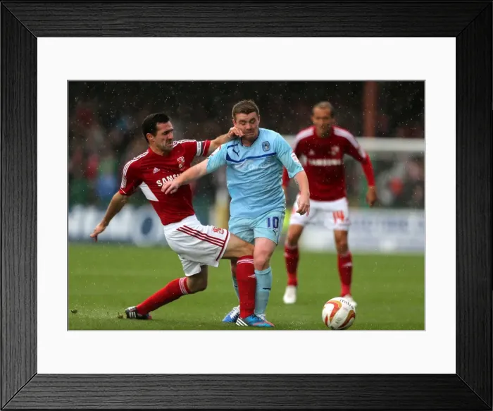 Framed Print : John Fleck Foul by Tommy Miller: Swindon Town vs Coventry City, Football League One