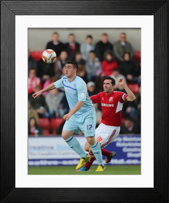 Framed Print : Intense Rivalry: Callum Ball vs. Tommy Miller - A Battle at the County Ground (Swindon Town vs. Coventry City, Npower League One, October 13, 2012) Framed Print : Intense Rivalry: Callum Ball vs. Tommy Miller - A Battle at the County Ground (Swindon Town vs. Coventry City, Npower League One, October 13, 2012)