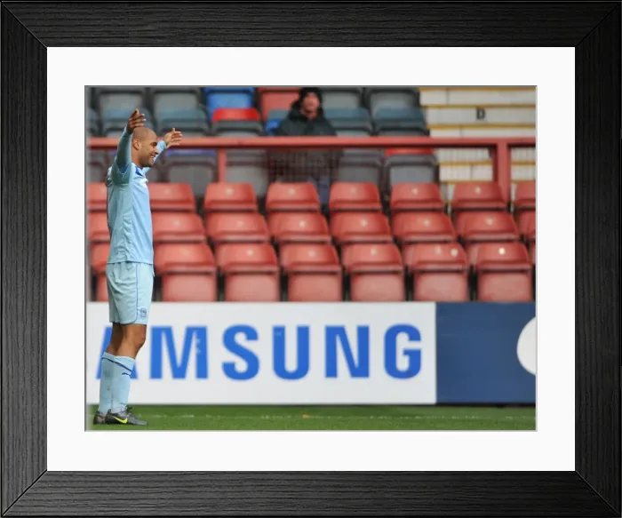Framed Print : Coventry City's David McGoldrick: First Goal Celebration vs. Leyton Orient (Npower League One, 2012) Framed Print : Coventry City's David McGoldrick: First Goal Celebration vs. Leyton Orient (Npower League One, 2012)