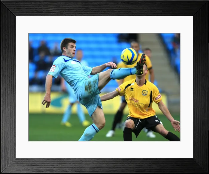 Framed Print : Coventry City vs Arlesey Town: FA Cup First Round Showdown at Ricoh Arena - Steve Jennings in Control Framed Print : Coventry City vs Arlesey Town: FA Cup First Round Showdown at Ricoh Arena - Steve Jennings in Control