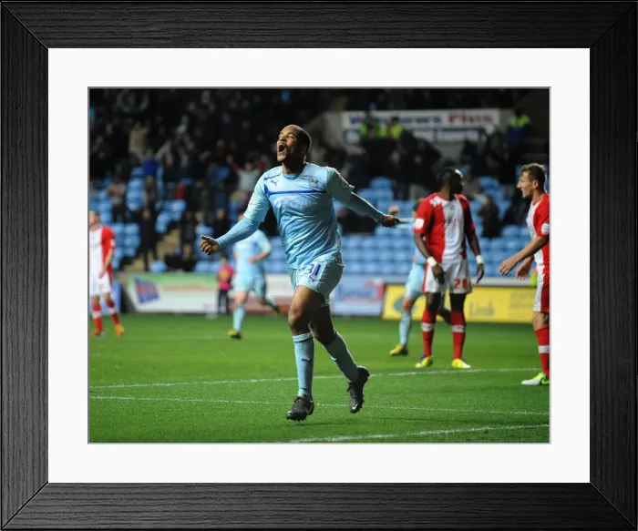 Framed Print : David McGoldrick Scores His Second Goal: Coventry City vs Crawley Town in Npower League One at Ricoh Arena Framed Print : David McGoldrick Scores His Second Goal: Coventry City vs Crawley Town in Npower League One at Ricoh Arena