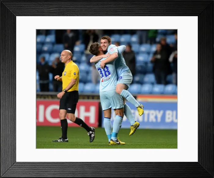 Framed Print : John Fleck's First Goal for Coventry City: Celebrating at Ricoh Arena Against Crawley Town (November 6, 2012) Framed Print : John Fleck's First Goal for Coventry City: Celebrating at Ricoh Arena Against Crawley Town (November 6, 2012)
