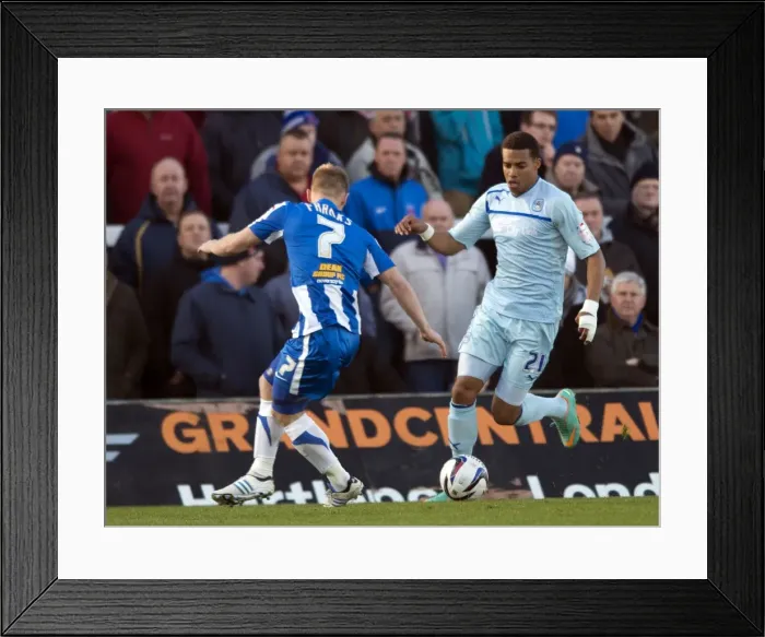 Framed Print : Football League One Rivalry: Battle for the Ball - Franks vs. Christie (Hartlepool United vs. Coventry City)