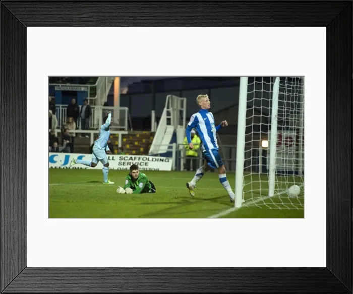 Framed Print : Franck Moussa's Fourth Goal: Coventry City Thrashing Hartlepool United (November 17, 2012) Framed Print : Franck Moussa's Fourth Goal: Coventry City Thrashing Hartlepool United (November 17, 2012)