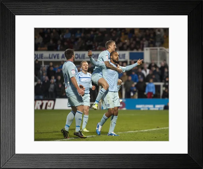 Framed Print : Coventry City's Euphoric Double Victory: David McGoldrick's Brace in Football League One vs Hartlepool United (2012) Framed Print : Coventry City's Euphoric Double Victory: David McGoldrick's Brace in Football League One vs Hartlepool United (2012)