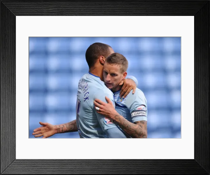 Framed Print : Coventry City: McGoldrick and Baker Celebrate First Goal in Npower League One Win Against Walsall (Ricoh Arena, 2012) Framed Print : Coventry City: McGoldrick and Baker Celebrate First Goal in Npower League One Win Against Walsall (Ricoh Arena, 2012)