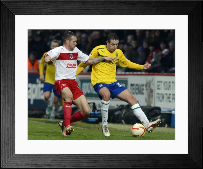 Framed Print : Tense Battle: Blair Adams vs Marcus Haber in Coventry City's Npower League One Clash at Lamex Stadium Framed Print : Tense Battle: Blair Adams vs Marcus Haber in Coventry City's Npower League One Clash at Lamex Stadium