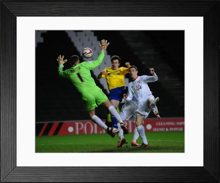 Framed Print : Stephen Elliott Scores Coventry City's Second Goal Against Milton Keynes Dons at StadiumMK Framed Print : Stephen Elliott Scores Coventry City's Second Goal Against Milton Keynes Dons at StadiumMK