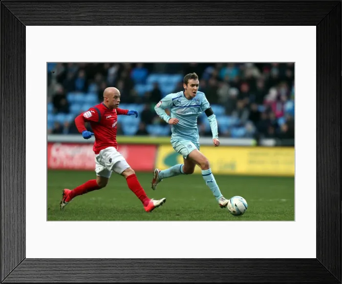 Framed Print : Blair Adams Evades Luke Rodgers: Coventry City vs Shrewsbury Town, Npower League One Framed Print : Blair Adams Evades Luke Rodgers: Coventry City vs Shrewsbury Town, Npower League One