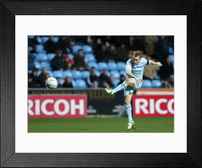 Framed Print : Gary McSheffrey's Strike: Coventry City vs Shrewsbury Town, Npower League One, Ricoh Arena