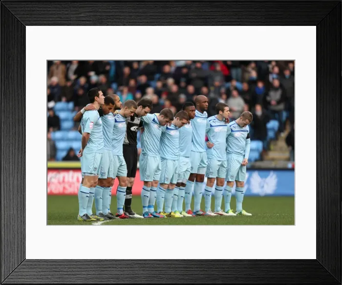 Framed Print : Coventry City Football Club Honors Michelle Ridley with a Minute of Applause (1st January 2013 vs Shrewsbury Town, Ricoh Arena)